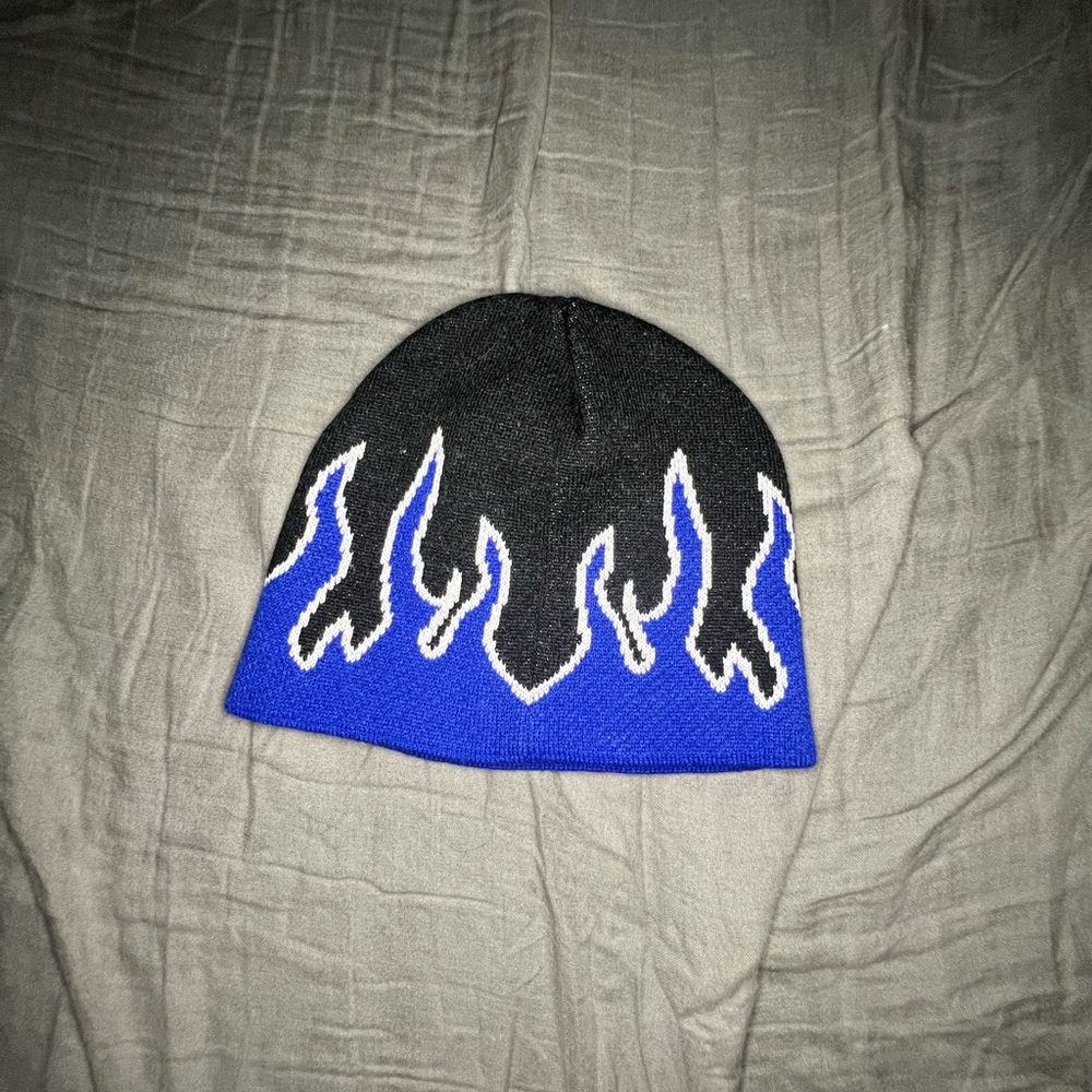 Blue flame beanie
